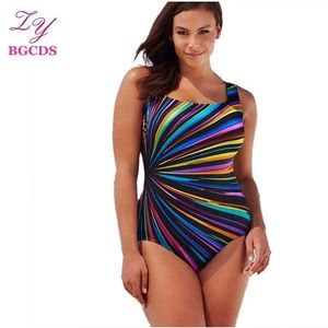 One Piece Swimsuit Fused Swimwear Women Plus size